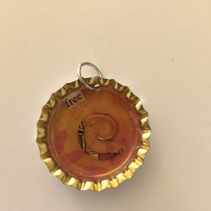 One of a kind hand crafted bottle‎ cap pendant
